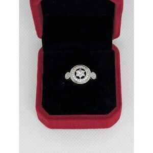 Brand New (Unisex) Real Moissanite 6 Point Star Ring In A Size 7 (XP L7 Stamped)